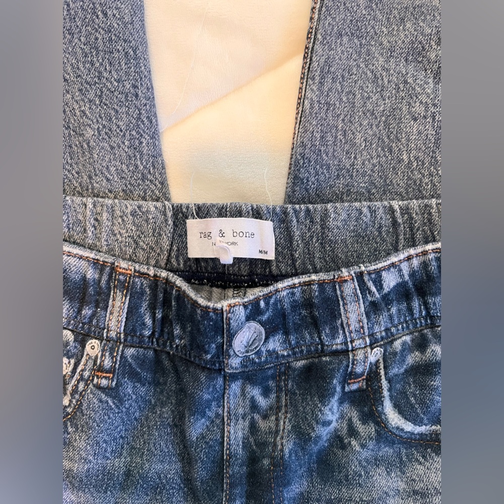 Rag & Bone Joggers Distressed Blue Jeans